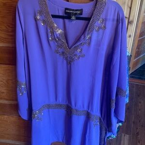 Beautiful purple beaded shirt
